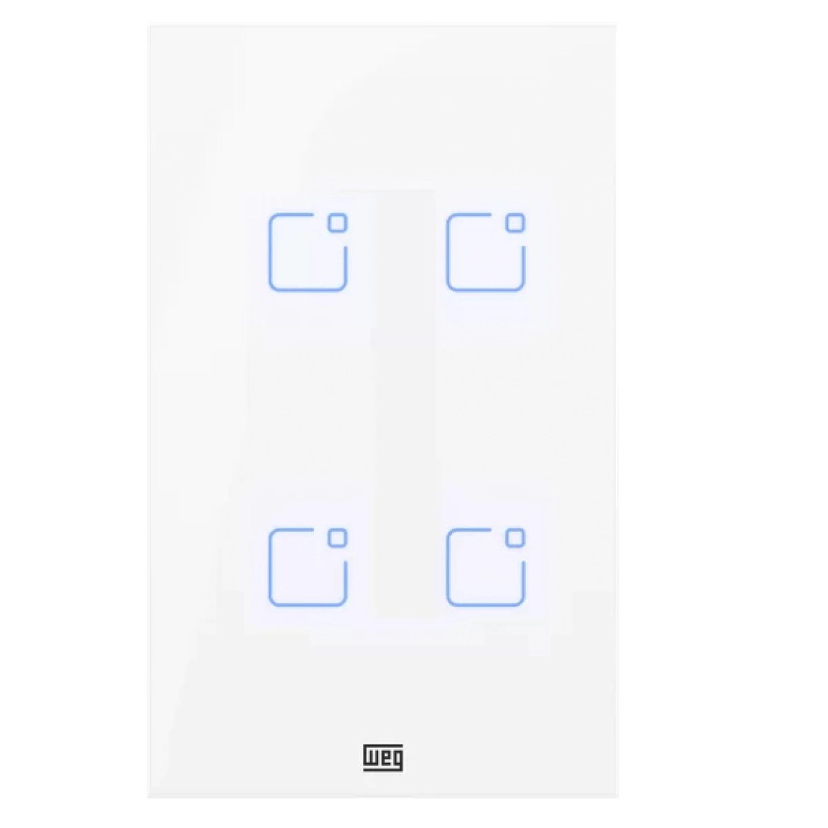 Interruptor Smart Home Touch 4 Botões Wifi Weg Branco