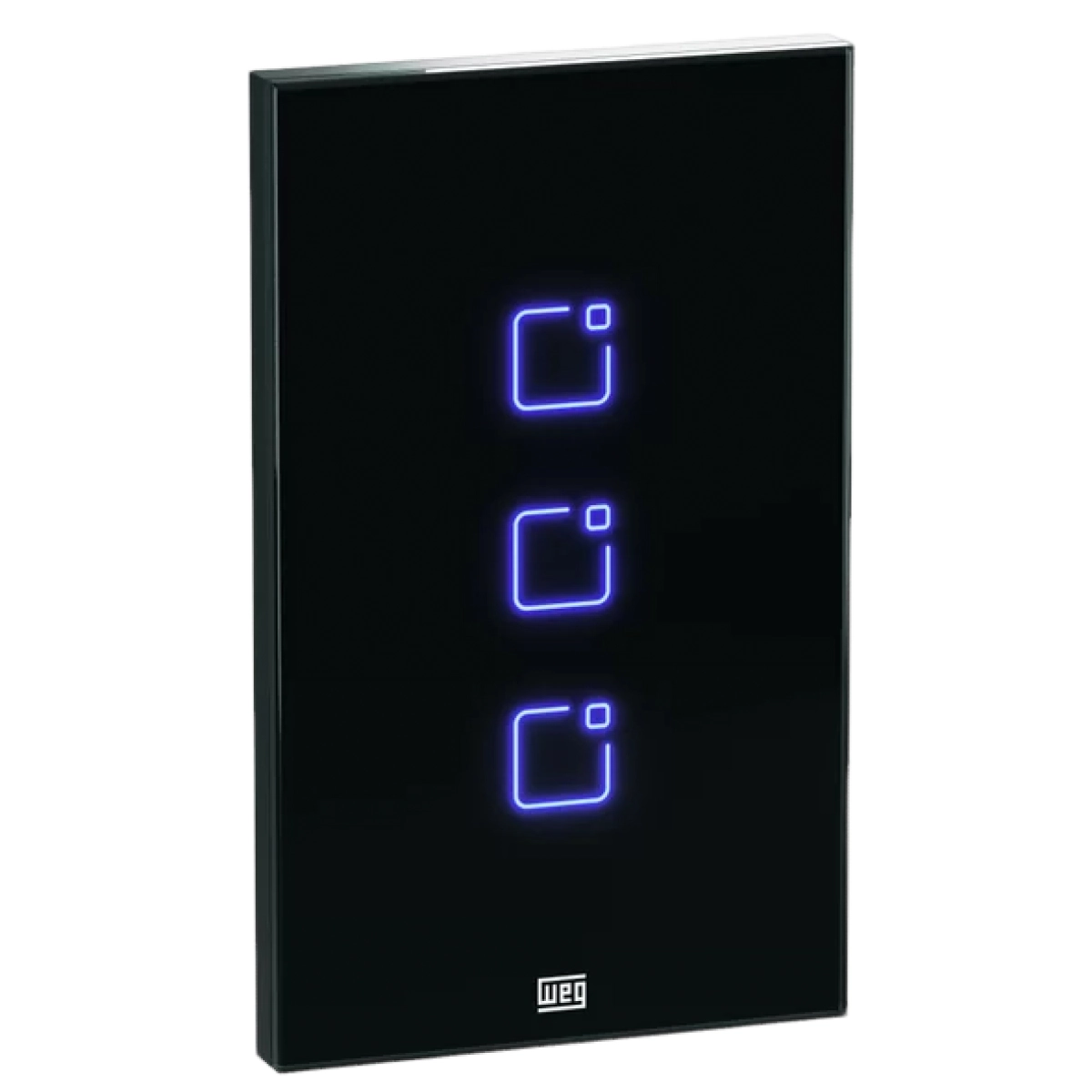 Interruptor Smart Home Touch 3 Botões Wifi Weg Preto