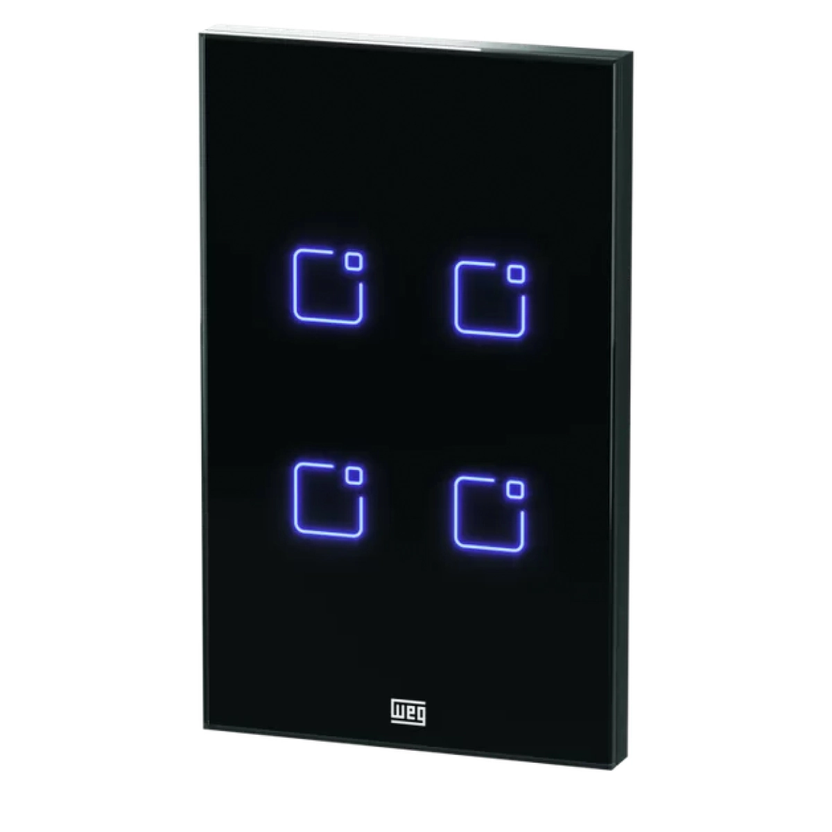 Interruptor Smart Home Touch 4 Botões Wifi Weg Preto