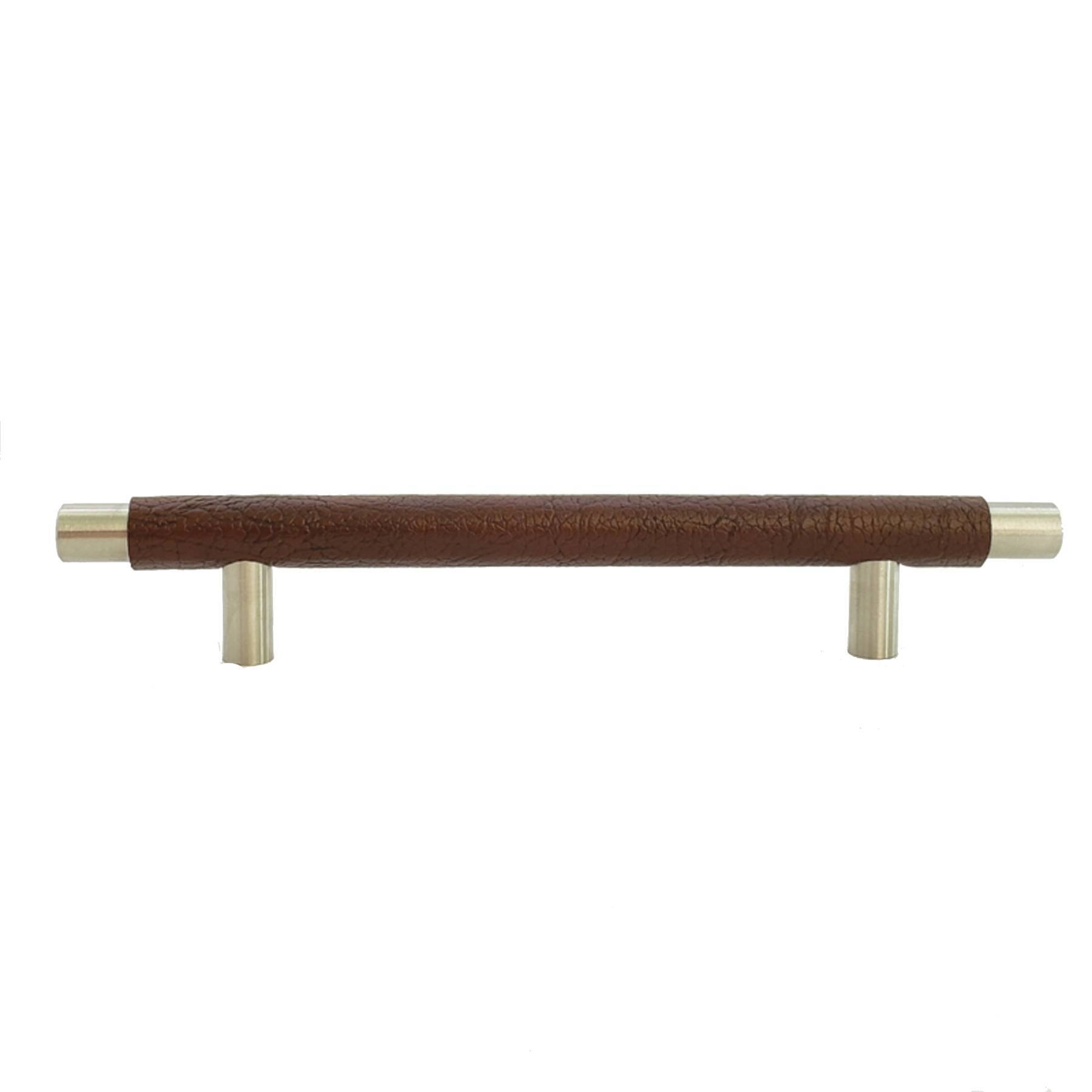 Puxador Alça para Móveis Hast 20 cm Textura de Couro Marrom Escuro 1 Peça