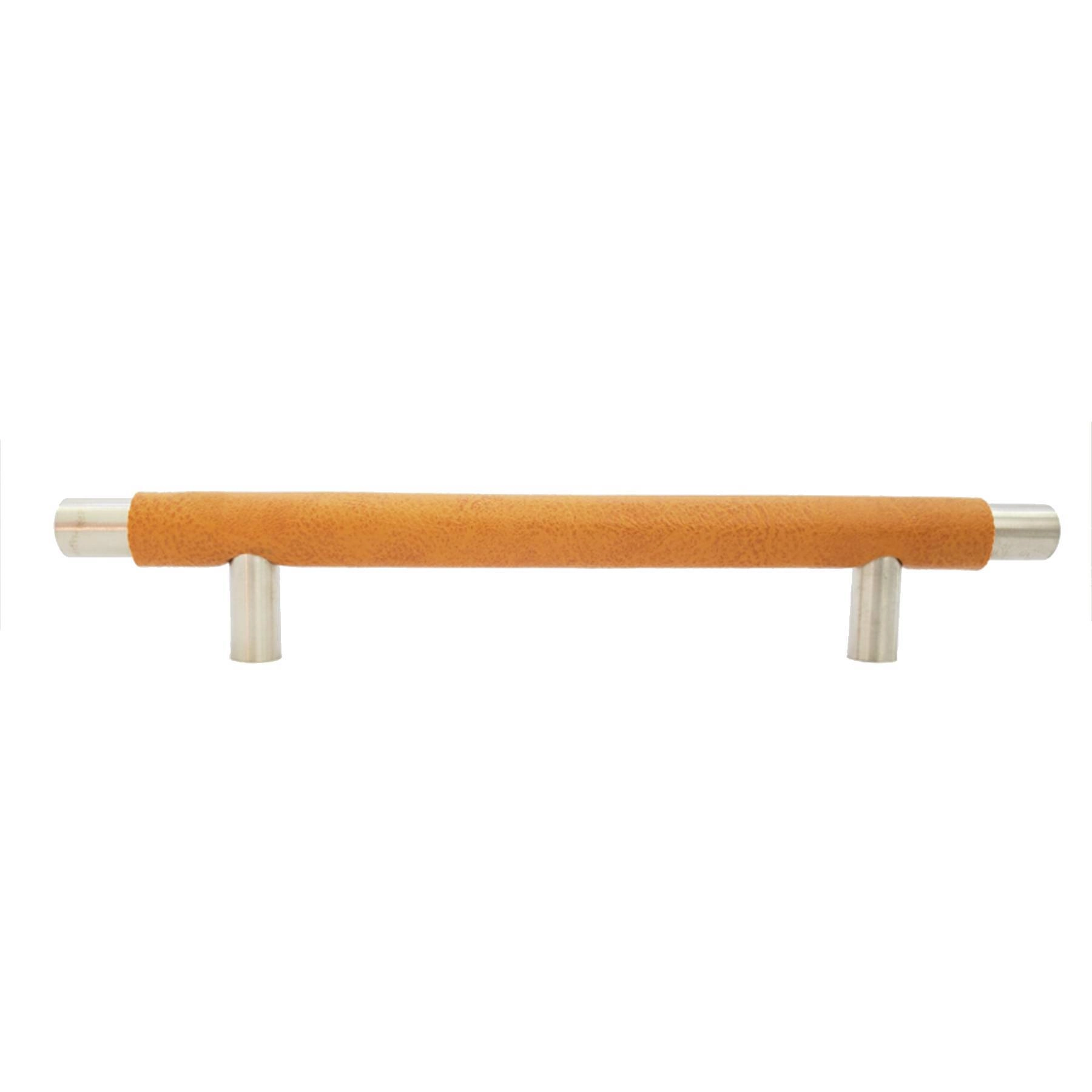 Puxador Alça para Móveis Hast 20 cm Textura de Couro Marrom 1 Peça