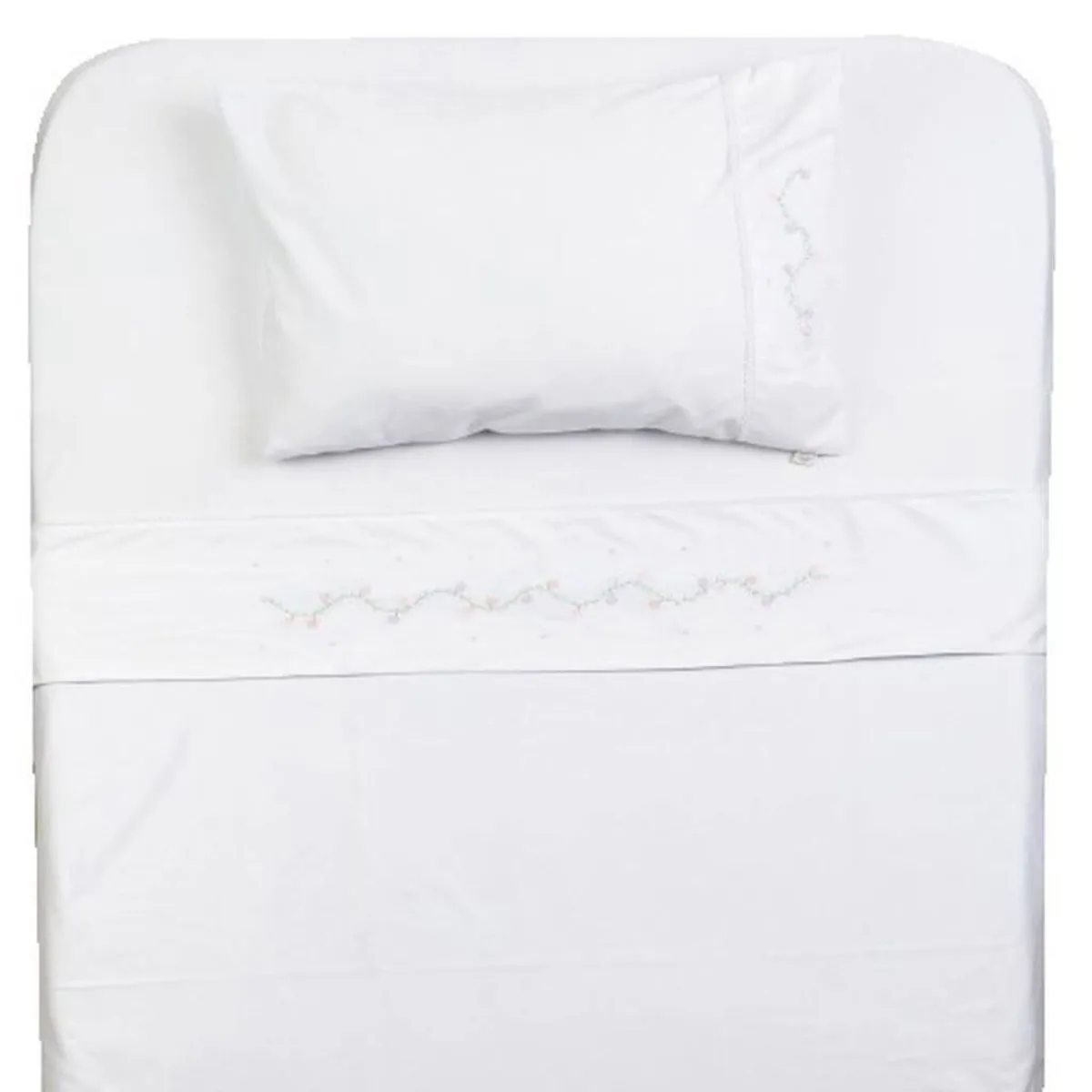 Lençol Berço e Mini Cama Malha Clássico Flores D´Bella for Baby