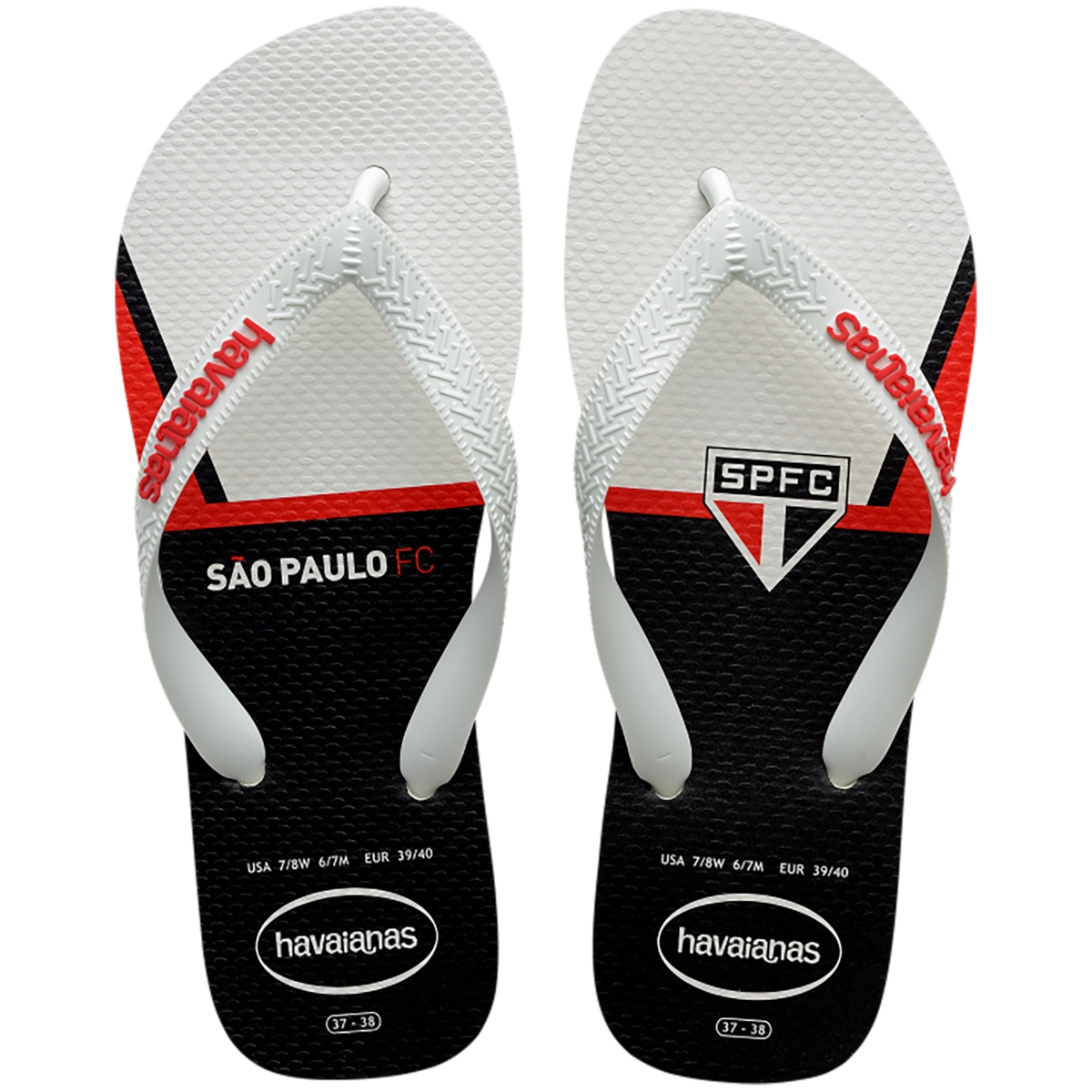 Chinelo Branco/branco Top Times São Paulo Havaianas Printed Top N° 33/34
