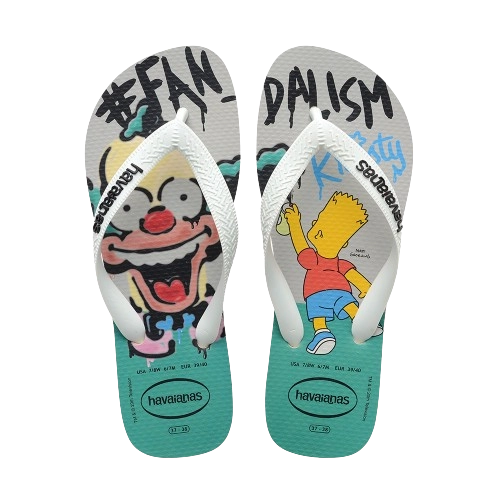 Sandalia Havaianas Simpsons Bege Palha N°35 36