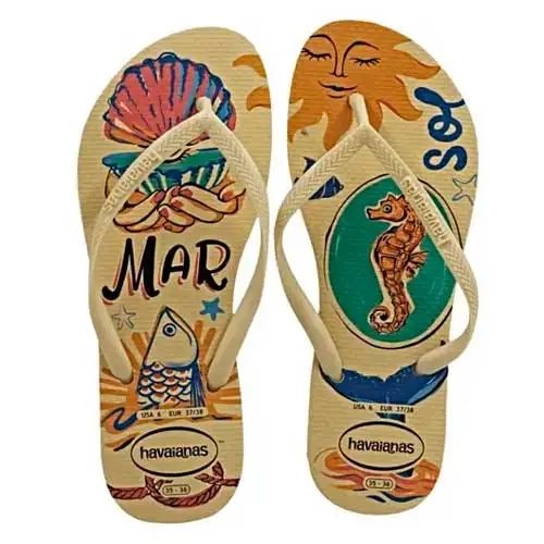 Sandalia Havaianas Slim Super Fresh Buttercream 37/38 1p