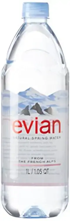 Evian Natural Spring Water 1 Liter, 12 Count