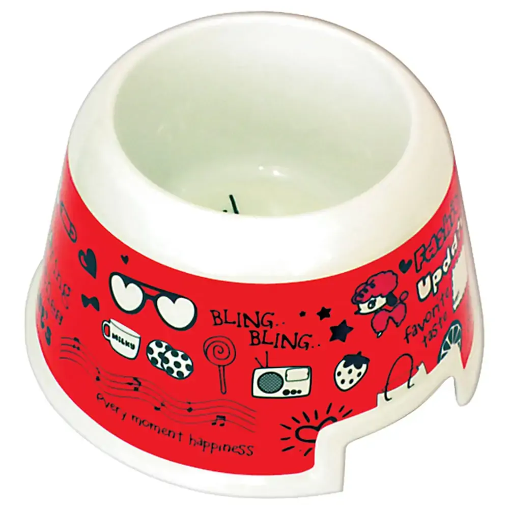 Comedouro Jambo Para Cães Happy Alta Vermelho