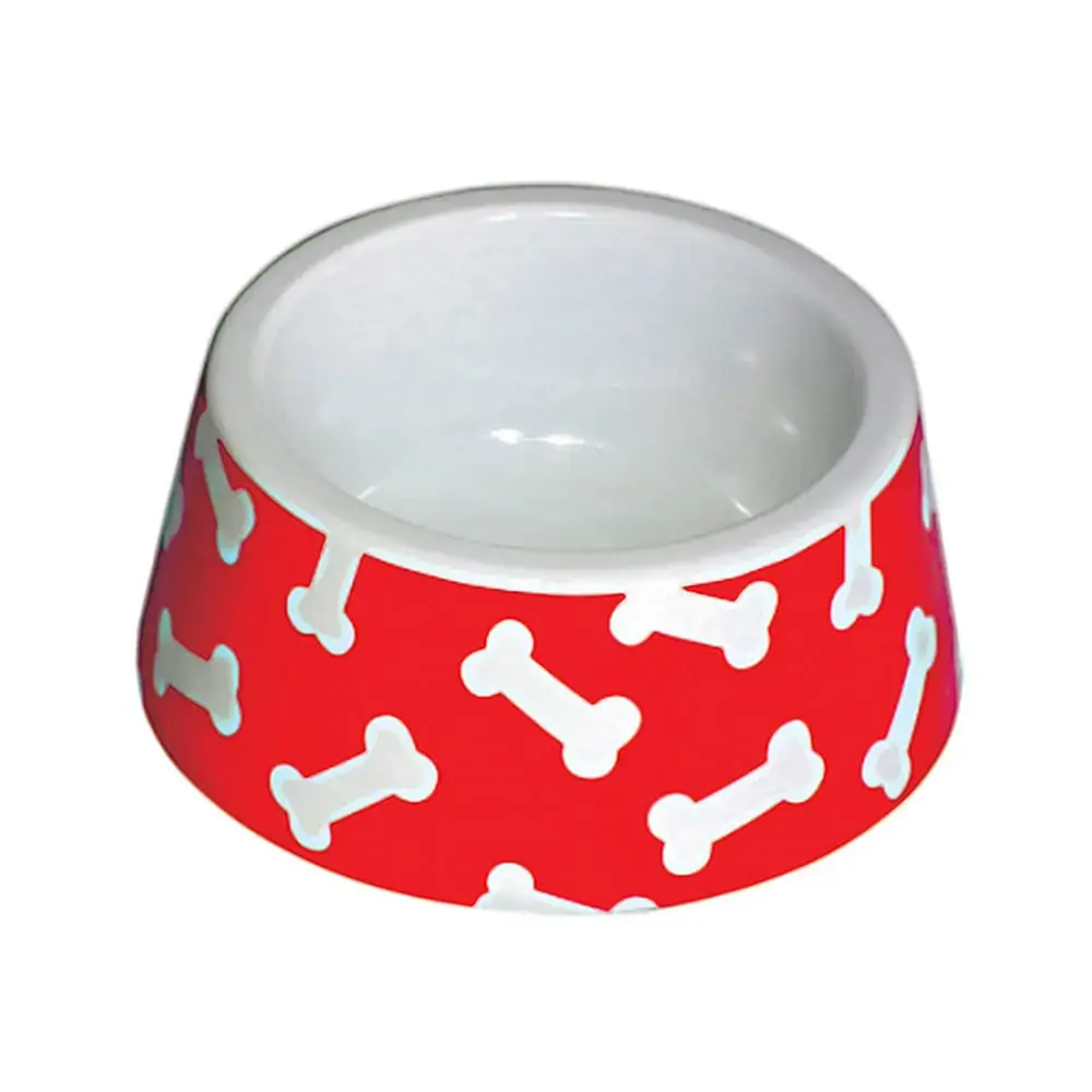 Tigela Plastica 2 Ossos Vermelha Ref.jb51112v.