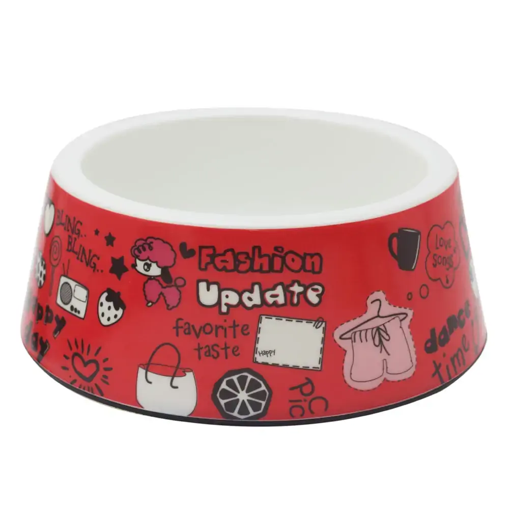 Comedouro Jambo Para Cães Happy Vermelho