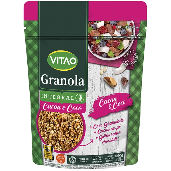 Granola Vitao Integral Cacau E Coco 250g