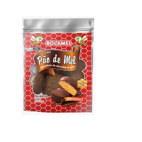 Pao De Mel Bolamel Cobertura Chocolate 160g
