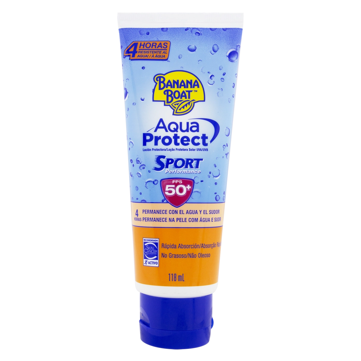 Protetor Solar Loção Aqua Protect Fps 50 Banana Boat Sport Performance Bisnaga 118ml