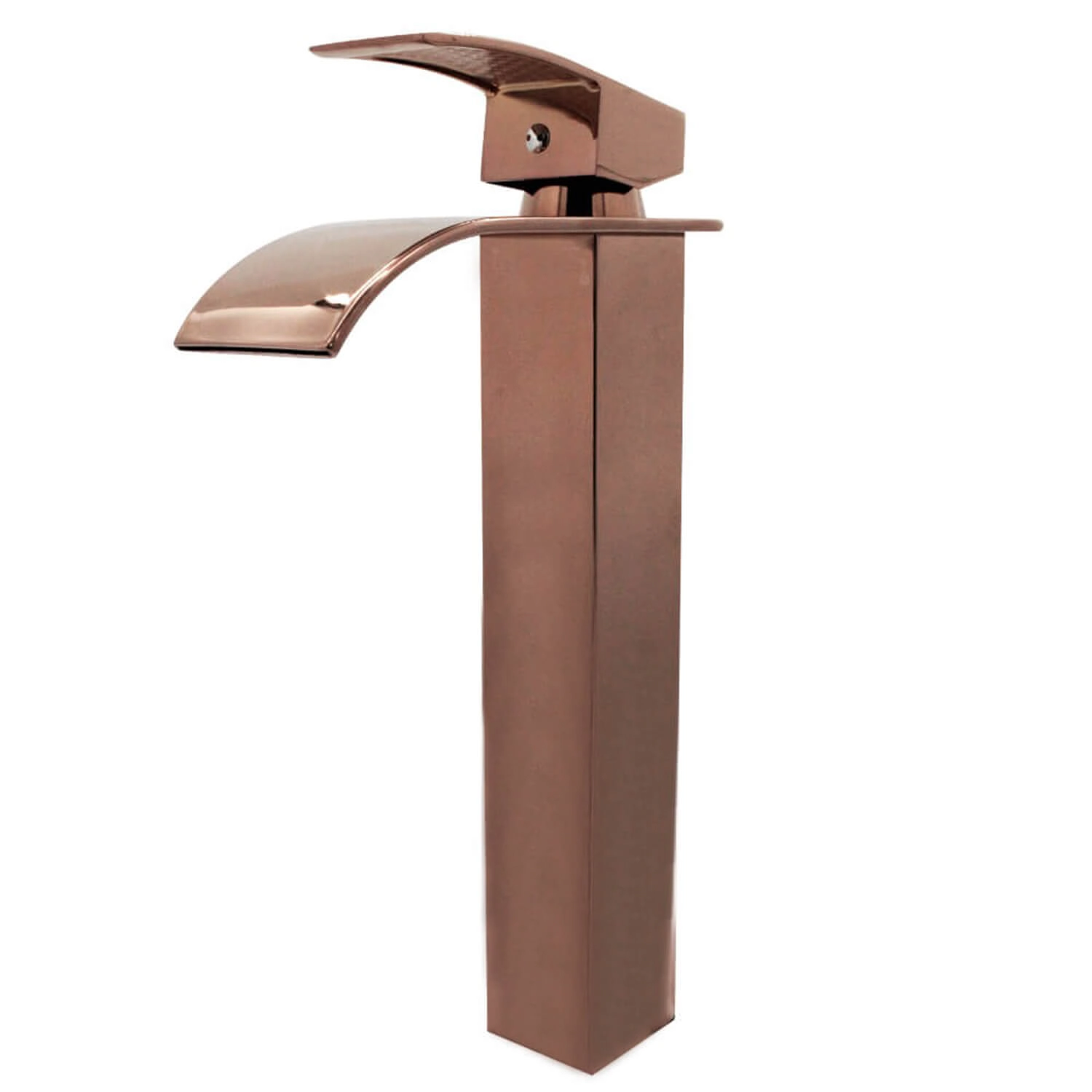 Torneira Monocomando Quadrada Dallas Rose Gold Alta 2214