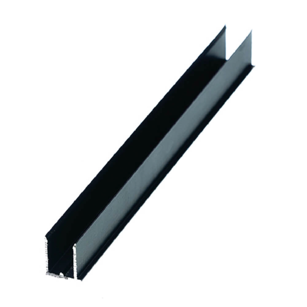 Perfil U 4mm Preto - 6,00m - Cortado C/ 3m P/ Envio
