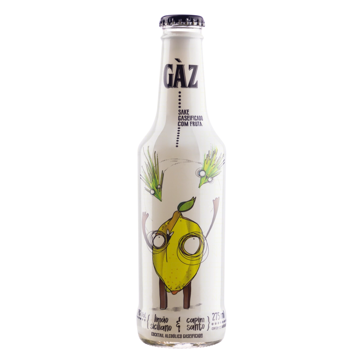 Saquê Limão Siciliano E Capim Santo Gàz Garrafa 275ml