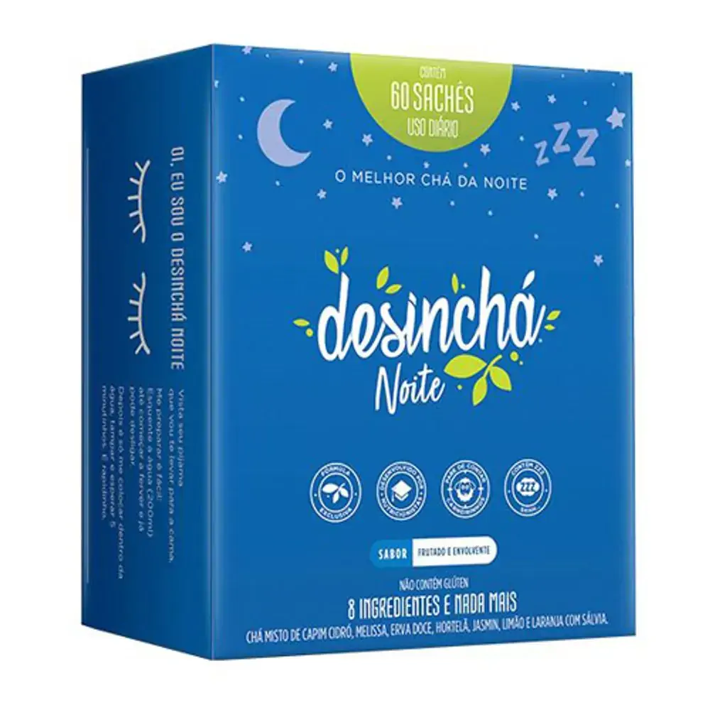 Chá Desinchá Noite com 60 Sachês Caixa 90g