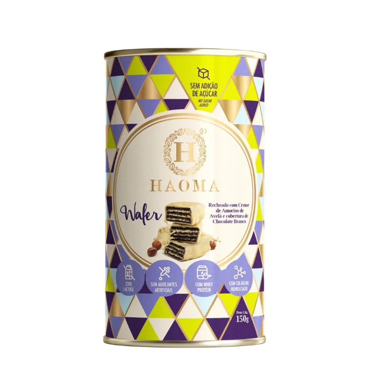Wafer Chocolate Branco Haoma 150g