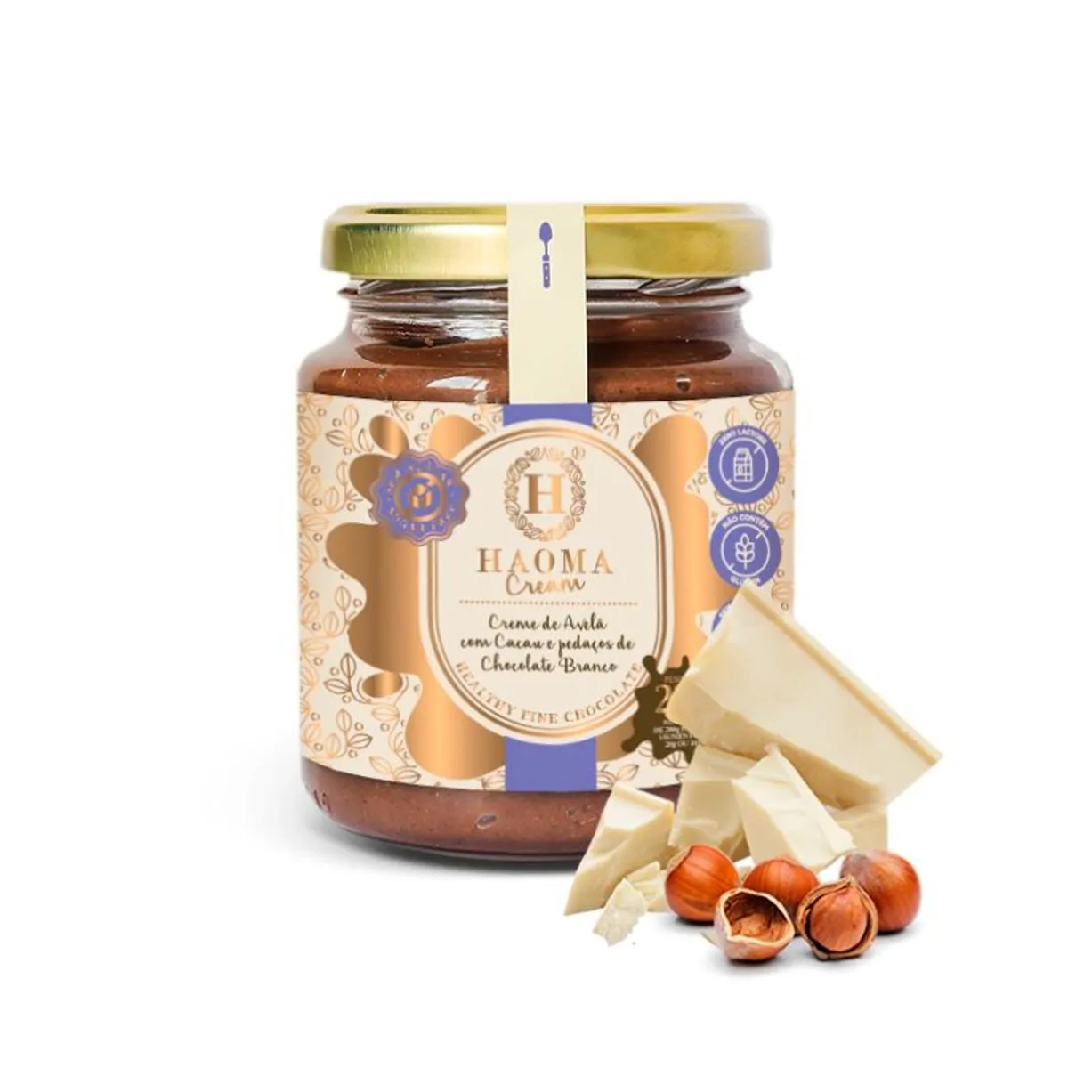 Creme De Avela C/cacau C/ped Choc Br Haoma 220g
