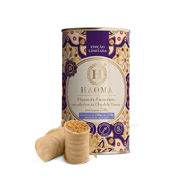 Pacoca De Amendoim C/cob De Choc Br Haoma 270g