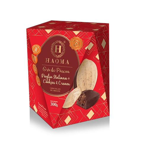 Ovo De Pascoa Cookies E Cream Haoma 300g