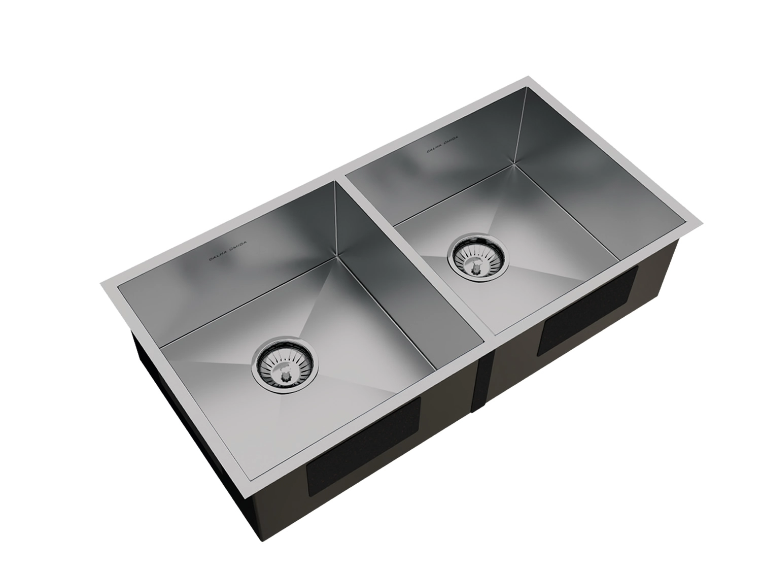 Cuba Dupla Inox Quadrada Gourmet Com Válvula 800 X 400