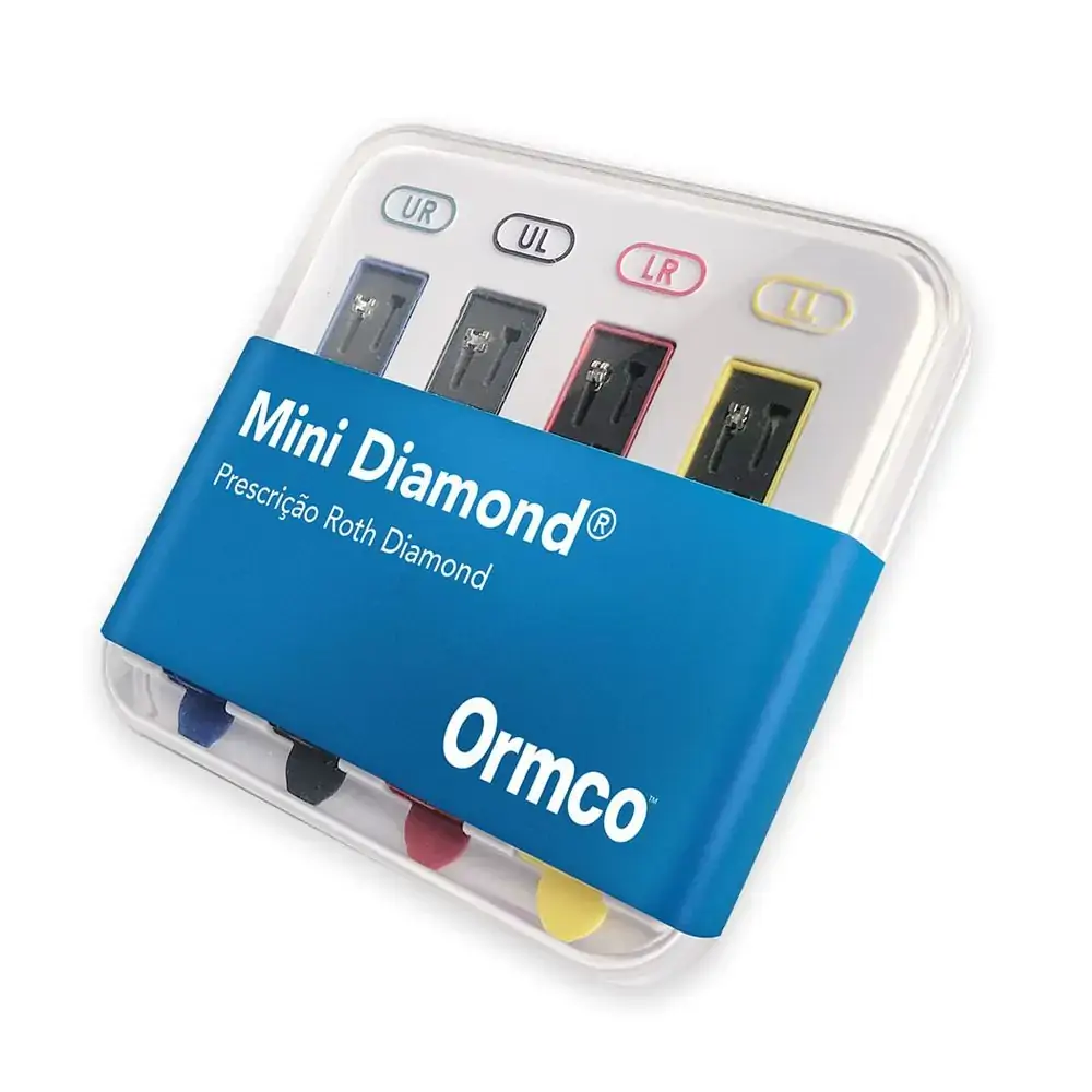80000025 Kit Bráquete de aço Mini Diamond Roth Slot .022 - Ormco