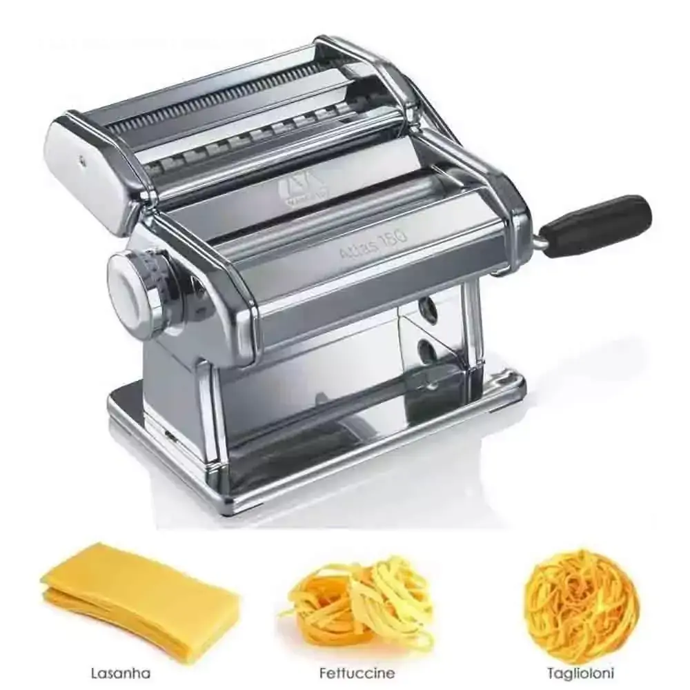 Máquina de Macarrão Atlas 150 Classic Marcato 3 Tipos de Massas 11011150