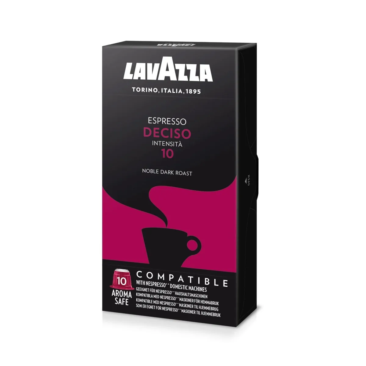 Café Em Cápsula Torrado E Moído Espresso Deciso Lavazza Caixa 50g 10 Unidades
