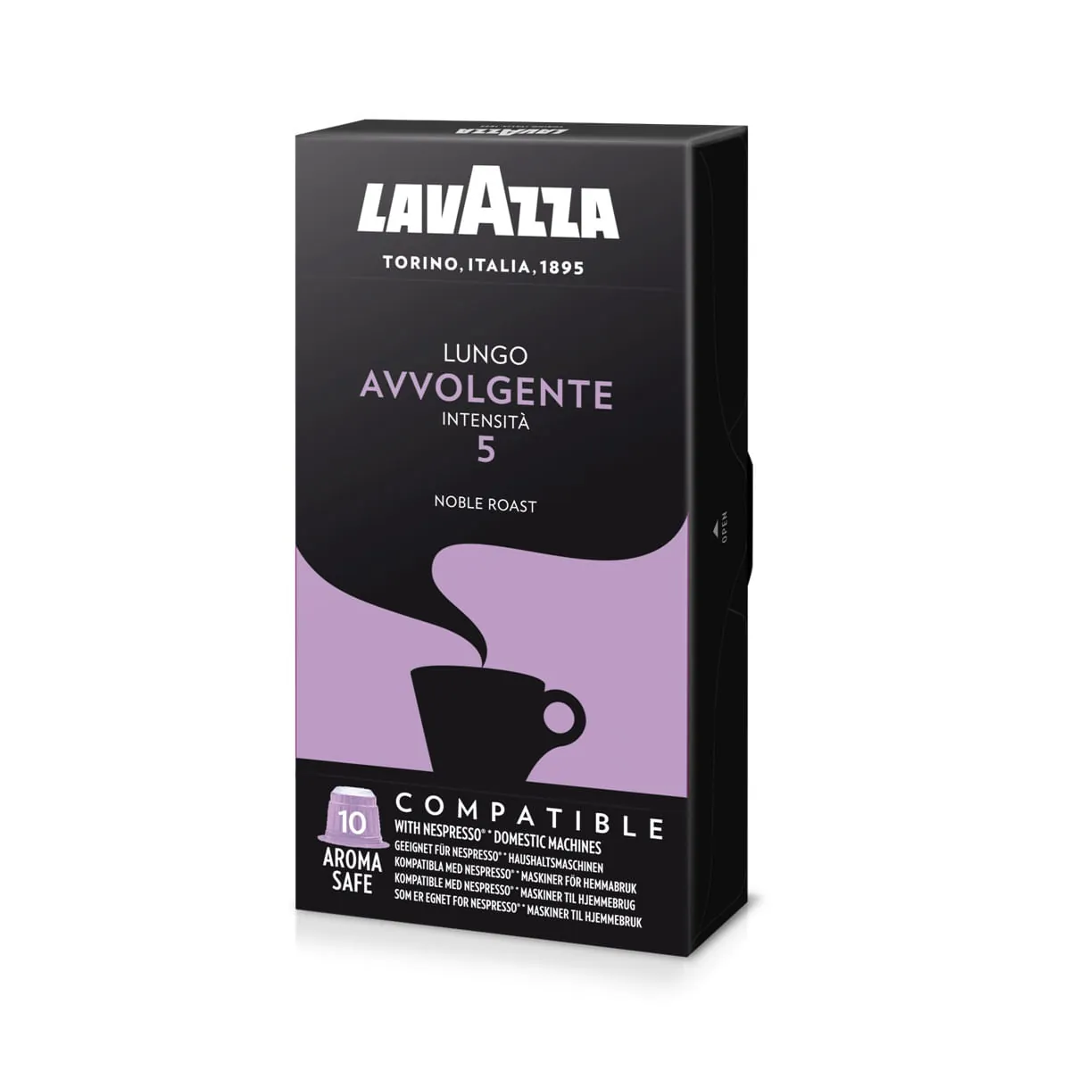 Café Em Cápsula Torrado E Moído Lungo Avvolgente Lavazza Caixa 55g 10 Unidades
