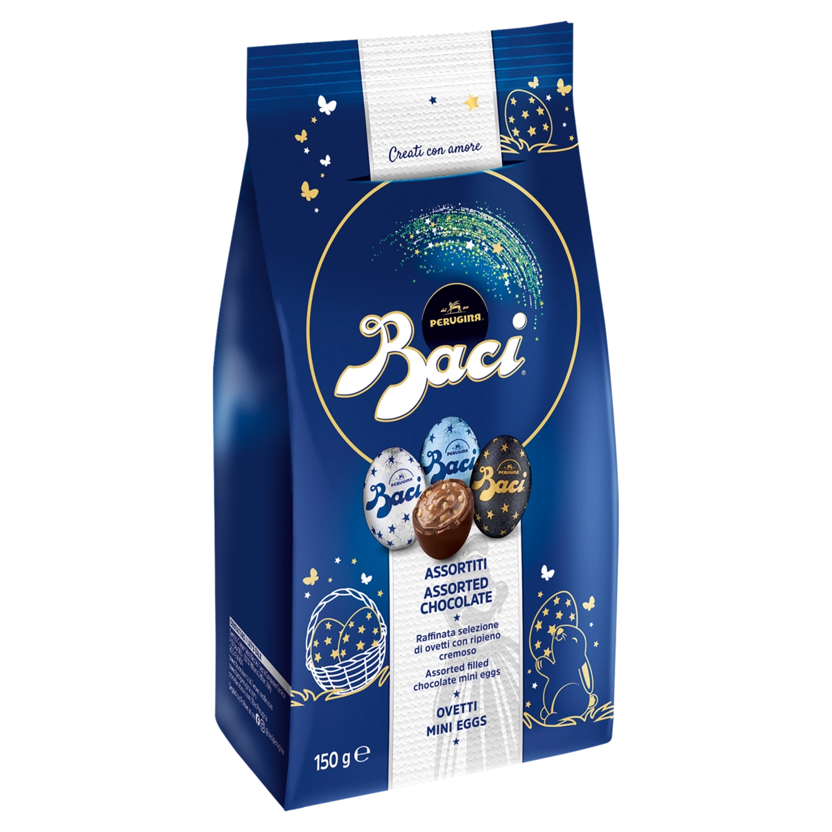 Miniovos De Chocolate Italiano Sortido Perugina Baci Pacote 150g