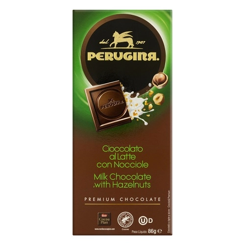 Chocolate Italiano Ao Leite 33 Cacau Com Pedaços De Avelãs Caramelizadas Perugina Premium Caixa 86g