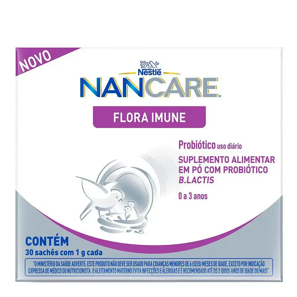 Suplemento Alimentar Pó Nancare Flora Imune Caixa 30g 30 Unidades