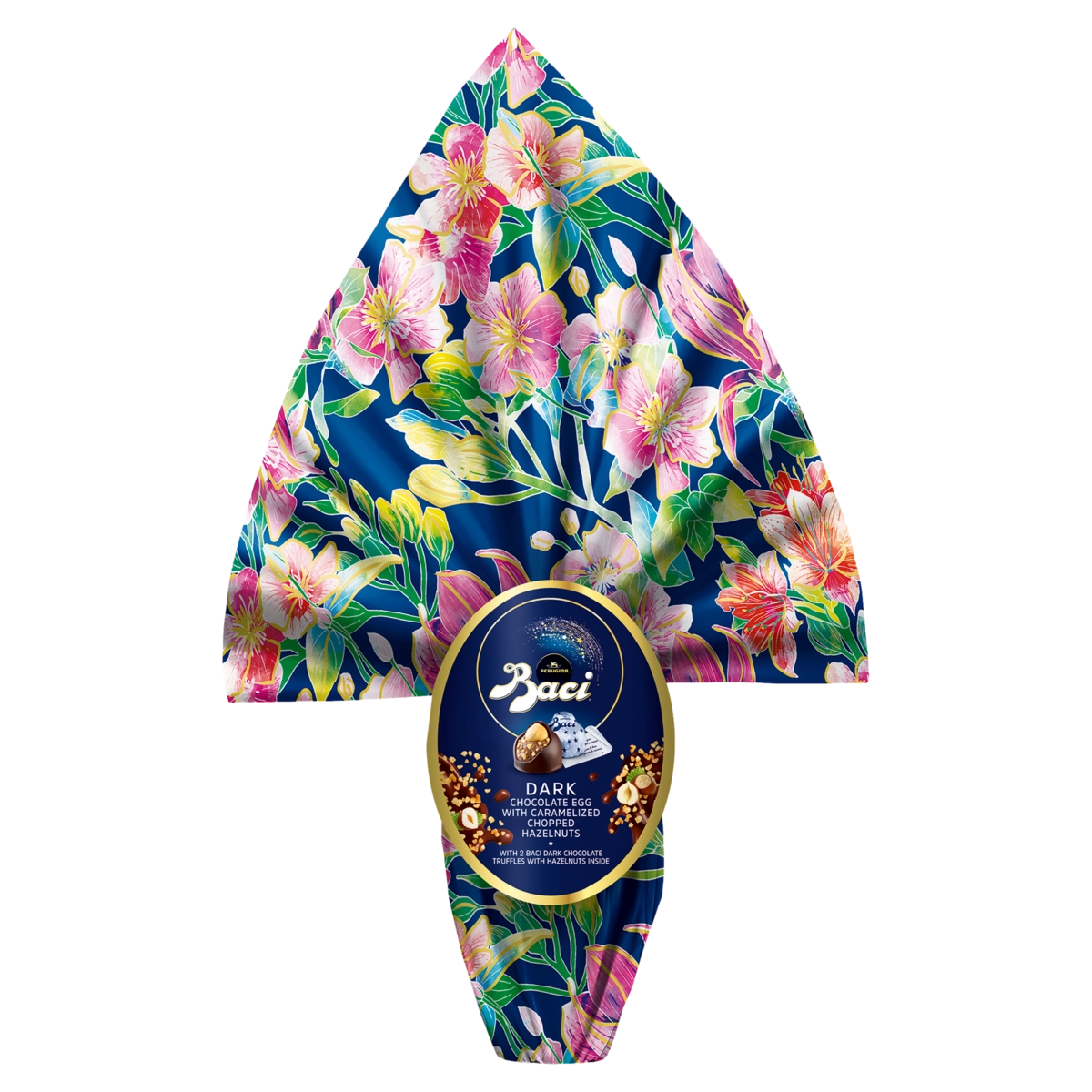 Ovo De Páscoa Meio Amargo Com Pedaços De Avelãs Caramelizadas Perugina Baci 255g