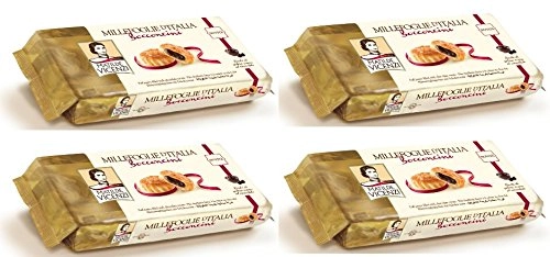 Vicenzi: Millefoglie D Italia Bocconcini Puffy Pastry Filled With Chocolate Cream 125 Gr Pack Of 4 T