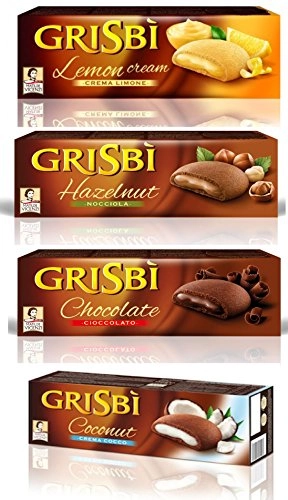 Vicenzi: Grisbi Assorted Set Of 4 Cream Biscuits 5.29 Ounce 150gr Packages