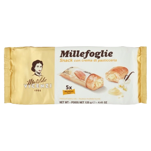 Biscoito Folhado Crema Di Pasticceria Vicenzi 125g