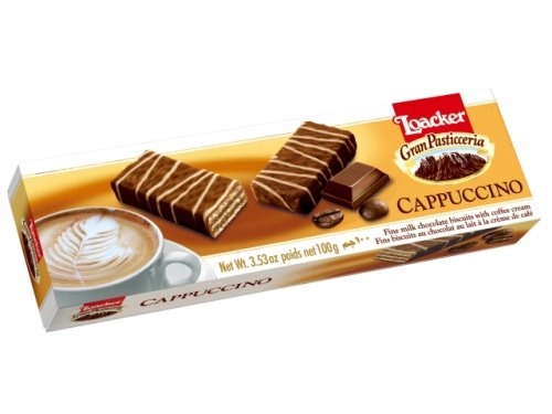 Biscoito Wafer Italiano LOACKER Cappuccino Pacote 100g