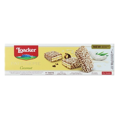 Biscoito Wafer Italiano LOACKER Coco Pacote 100g