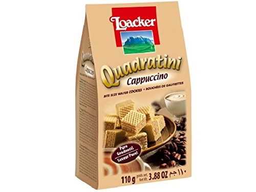 Minibiscoito Wafer Recheio Cappuccino Loacker Pacote 110g