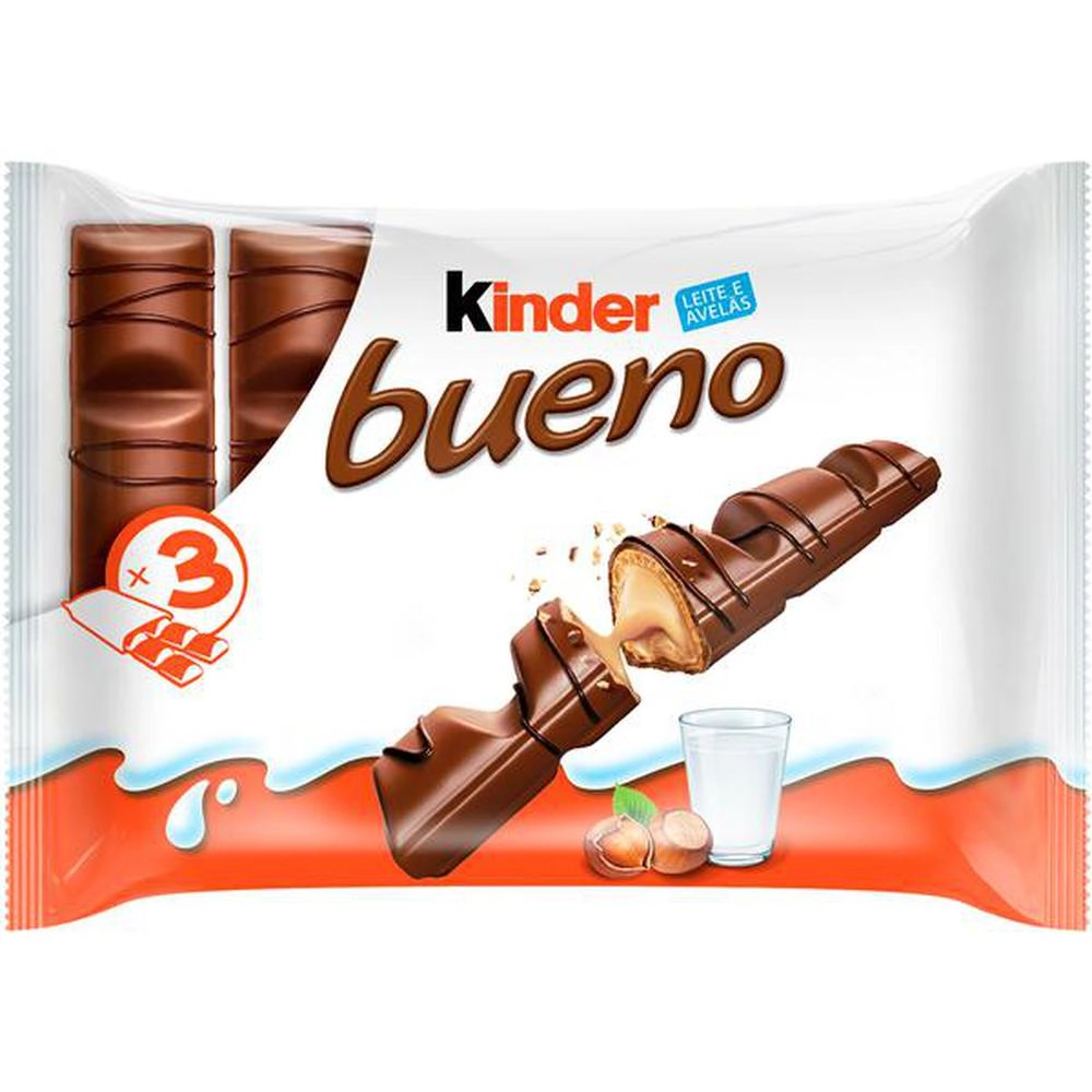 Bombom Kinder Bueno Pacote 132g 3 Unidades