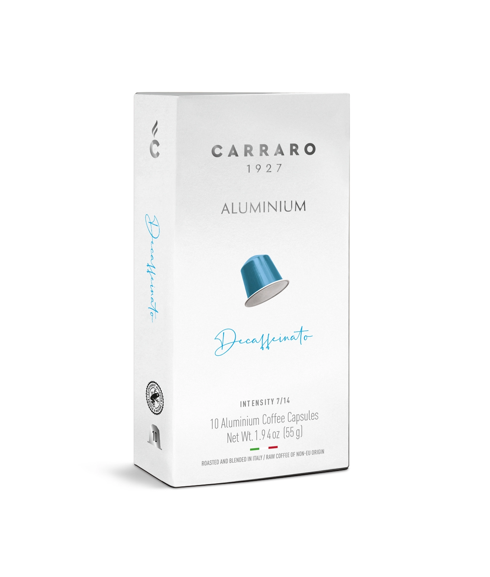 Café Decaffeinato Para Nespresso Em Cápsulas Carraro 5,5g Com 10un