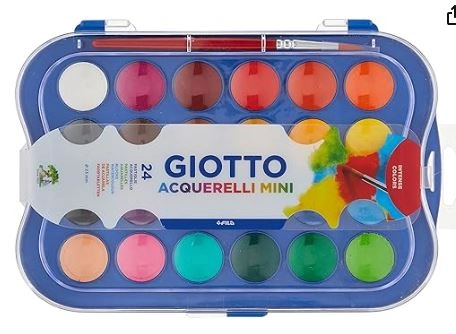 Aquarela Escolar Lavavel 24 Cores Giotto