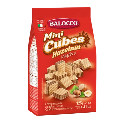 Mini Waffer Balocco Cubos Avela 125g