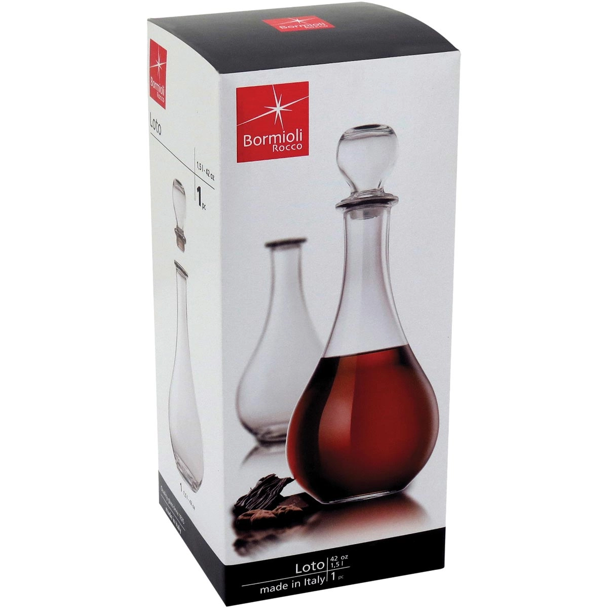 Garrafa Uísque Vidro Transparente 1,25L Bormioli Rocco Loto 31X13X13Cm