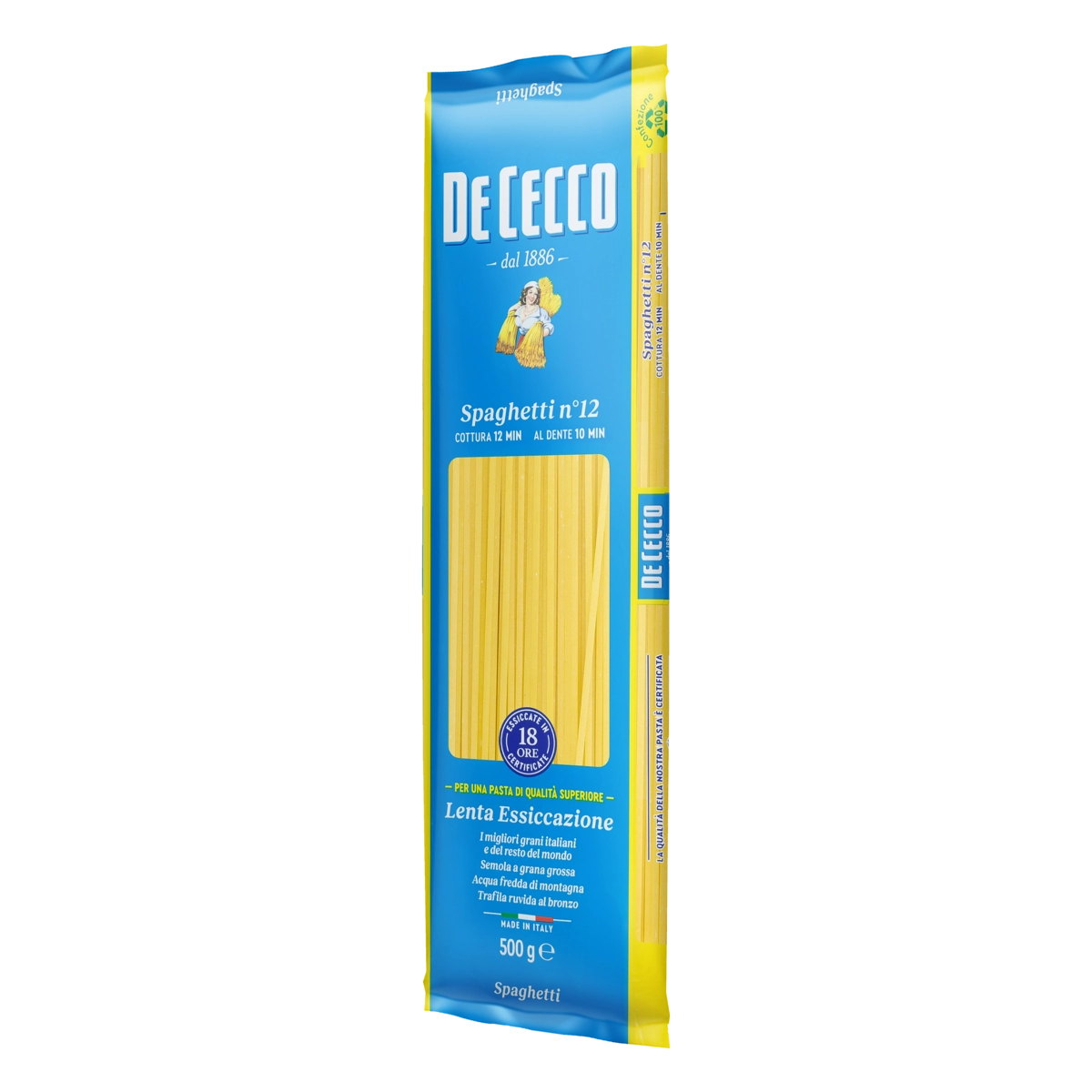 Macarrão De Sêmola De Trigo Grano Duro Spaghetti 12 De Cecco Pacote 500g