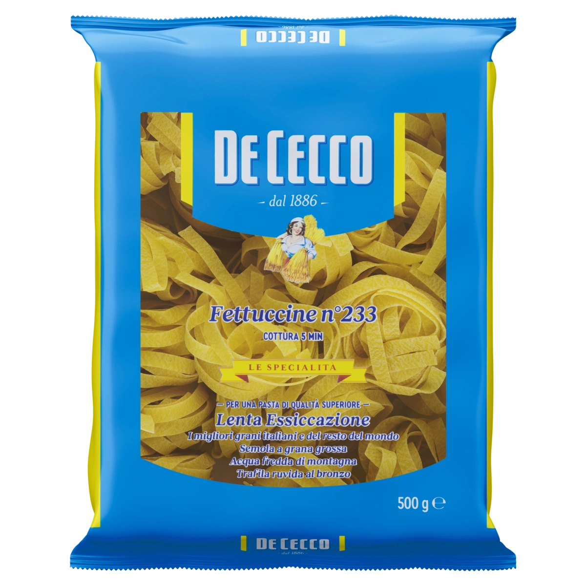 Macarrão De Sêmola De Trigo Grano Duro Fettuccine 233 De Cecco Pacote 500g
