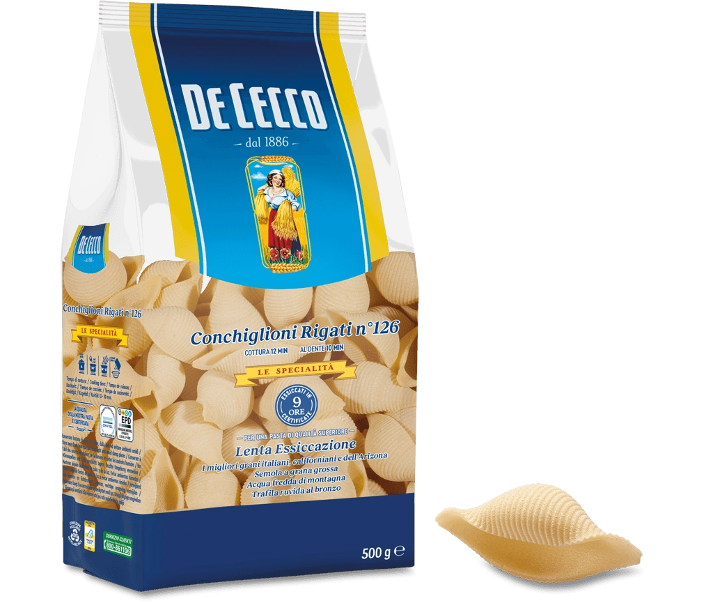 Macarrão Italiano Conchiglione DE CECCO Pacote 500g