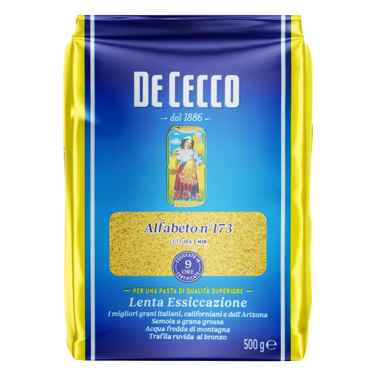Macarrão De Sêmola De Trigo Grano Duro Alfabeto 173 De Cecco Pacote 500g