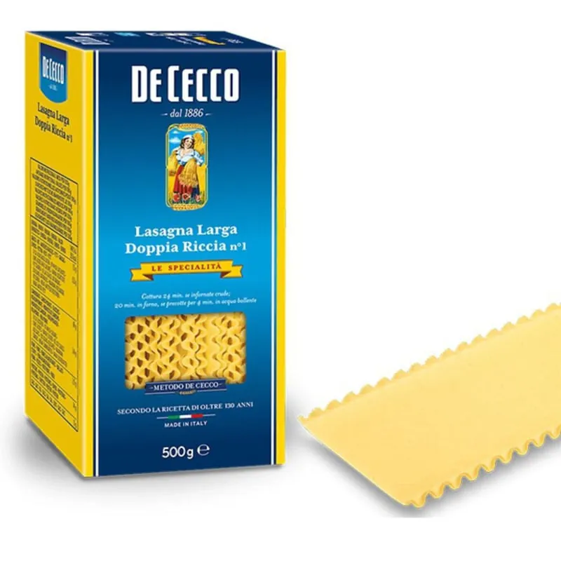 Macarrão Massa Italiana Grano Duro Lasagna n 1 De Cecco 500g