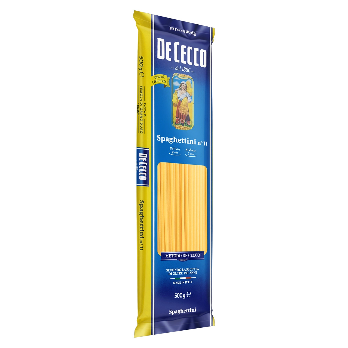 Macarrão De Sêmola De Trigo Grano Duro Spaghettini 11 De Cecco Pacote 500g